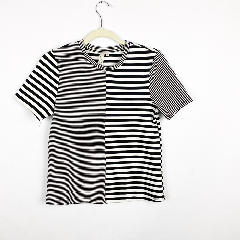 Hayden Los Angeles Striped Shirt (Black & White)
